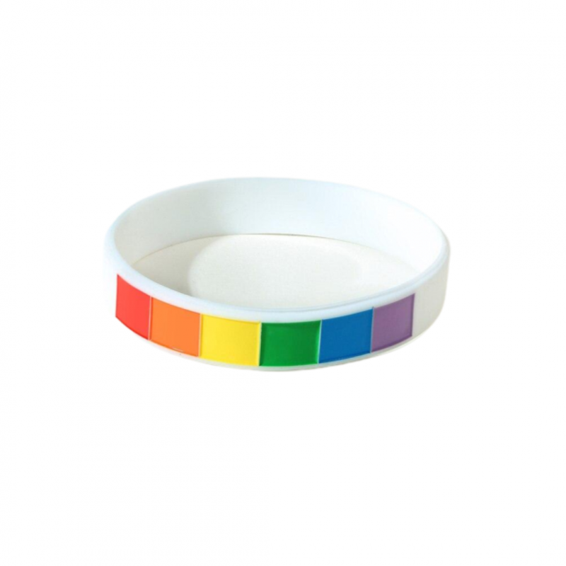 bracelet elastique lgbt noir