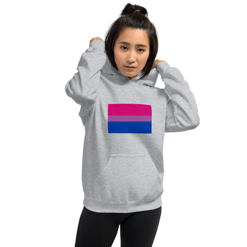 sweat drapeau bisexuel gris